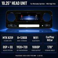 Head Unit Android Car Player 10,25 Inci dengan CarPlay, Android Auto, GPS, DSP, Layar Sentuh IPS untuk Mercedes-Benz