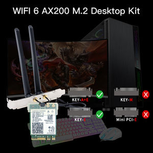 3000Mbps Dual Band 2.4Gbps 802.11ax WiFi6ชุดเดสก์ท็อป <span class=keywords><strong>AX200</strong></span> BT 5.1 Wifi 2.4G/5Ghz <span class=keywords><strong>MU</strong></span>-<span class=keywords><strong>MIMO</strong></span> AX200NGW อะแดปเตอร์เสาอากาศ - Product Image 5