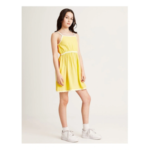 Vestido de algodón para niñas a la moda, conjunto de verano con detalles decorativos bonitos, tela ligera, cómoda y agradable para la piel - Product Image 1