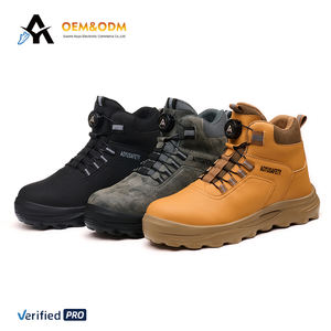 OEM 2025 Schwarz Bequeme Arbeits stiefel für Männer Winters icherheits schuhe Anti-Smashing Jogger Steel Toe Made Pelz Wildleder Canvas Obermaterial - Product Image 1