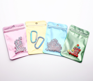 Resealable <b>Bags</b> Colored Jewelry or Food Resealable <b>Bags</b> Makeup Self-sealing <b>Bags</b> with <b>Transparent</b> Front and with Hanging Hole - Product Image 6