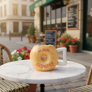 Taza de Leche de Cerámica con Dibujos Animados de Protección del Medio Ambiente, Taza de Café Creativa en 3D con Forma de Donut - Product Image 6