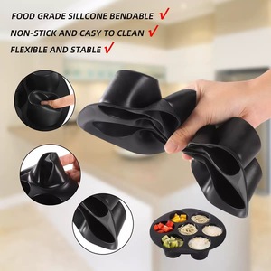 Silicone Cake Mold 7 Hole Round Black Oven Safe For Baking Muffins - Product Image 4