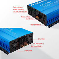 Pretiosus onduleur Intelligent 1500W 1500 watts onduleur DC à AC 220V aluminium modifié onduleur à onde sinusoïdale convertisseur de puissance