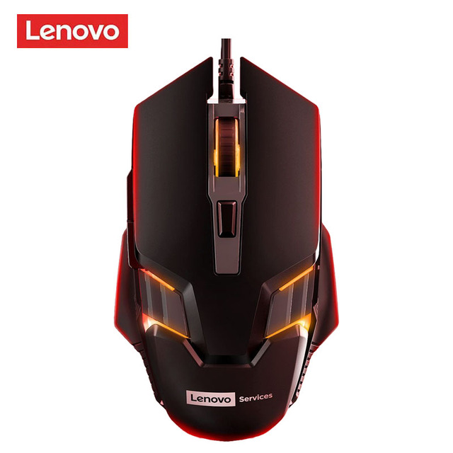 Cool Design Original Lenovo MW61 Wired Gaming Mouse RGB Backlit Optical Gamer Mice with High DPI for PC Gamer