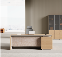 Mobilier de bureau Bureau de direction Table de bureau en bois Bureau de direction en forme de L de luxe