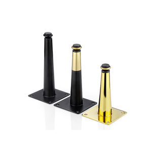 <b>Adjustable</b> Furniture <b>Legs</b> Metal Sofa <b>Legs</b> Black Gold Plated Heavy Duty For Coffee <b>Table</b> Bedside Cabinet - Product Image 3