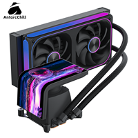 Refroidisseur de processeur liquide AntarcChill 240 AIO avec écran OLED incurvé de 6,67 pouces 1080x2400, kit de radiateur de refroidissement par eau magnétique détachable