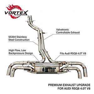 Sistema de Escape Catback con Válvulas de Acero Inoxidable Vortex para Audi RSQ8 4.0T V8 2019-2024 con Silenciador Central y Tubos de Escape Cuádruples - Product Image 1