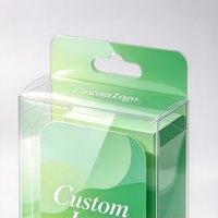 Boîte en plastique transparente recyclable personnalisée, très vendue, en PP, PET, PVC, avec crochet