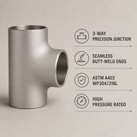 Conexión en T de Acero al Carbono Industrial para Soldadura a Tope, Pared Gruesa, Igual, ASME B16.9 SCH160 XXS, para Tuberías de Calderas de Alta Presión en Plantas de Energía