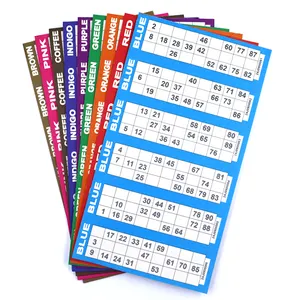 Cartão de bingo personalizado fornecedor design profissional, cartão de jogo de bingo para impressão familiar, cartão de quebra-cabeça