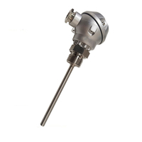 Sonda Industrial de Acero Inoxidable para Medición de Temperatura, Termopar Tipo K, Tipo Pt100