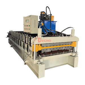 Meilleure vente support double couche couture nervure classique ondulé petite tuile <span class=keywords><strong>pas</strong></span> <span class=keywords><strong>cher</strong></span> tôle de toit en métal formant la machine - Product Image 3