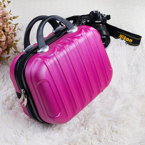 14/16 Inch <strong>Small</strong> Hand Plastic Makeup Bag Beauty case Makeup <strong>Suitcase</strong> for Travelling - Product Image 2