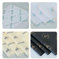 Papier d'emballage cadeau de Noël personnalisé avec logo imprimé, papier de soie pour vêtements et fleurs, feuille de papier de soie écologique