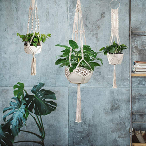 Hot Sale 4 Pack Cotton Rope Plant Hanger Indoor & Outdoor Home <b>Garden</b> <b>Hanging</b> Holder - Product Image 3