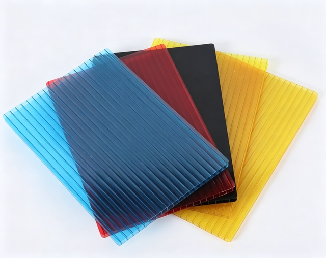 Wholesale Anti-UV 3-wall Hollow PC Sheet Plastic Polycarbonate Hollow Sheet for Building Roofing Material