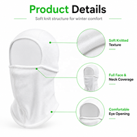 Balaclava tricotée lumineuse personnalisée, respirante et imperméable, taille adulte unisexe, masque de ski, couvre-visage d'hiver pour activités de plein air