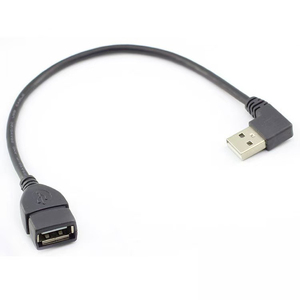 สายเคเบิล USB แบบงอ ตัวผู้-ตัวเมีย สำหรับเชื่อมต่อ OTG แบบมุมฉาก สายต่อขยายอะแดปเตอร์ USB 2.0 แบบขึ้นลง - Product Image 1