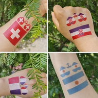 Drapeaux du monde étanches au Mali personnalisés autocollants de tatouage temporaire décorations de main de visage