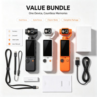 Nouveau 4K HD 180 °   Caméra d'action anti-tremblement à objectif rotatif avec écran de 2,0 pouces, batterie de 2000 mAh, légère pour le vlogging et les voyages