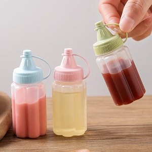 Lot de 4 mini-bouteilles à sauce, distributeurs de condiments, flacons de ketchup, contenants à sauce moutarde et vinaigrette, accessoires de cuisine pour bento - Product Image 4