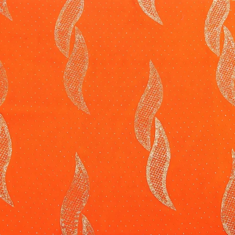 Mô hình tùy chỉnh orange nhuộm lá dệt ý chất lượng tốt nhất micro 5000 nhung vải dân tộc