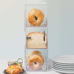 2024 Three-Section <b>Clear</b> Bread <b>Box</b> with Modern Design Store <b>Display</b> Stand Only - Product Image 1