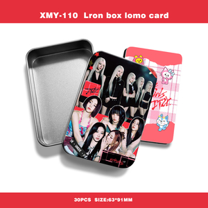 Enlace para Todos los Modelos |   Caja de Metal Kpop con 30 Tarjetas Lomo Impresas en Alta Definición de Stray Kids/Baby Monster/Twice, Artesanía en Papel - Product Image 5