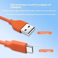 Câble de données Type-C orange en TPE, charge rapide et transfert de données pour smartphones, tablettes et appareils électroniques – Stock direct usine