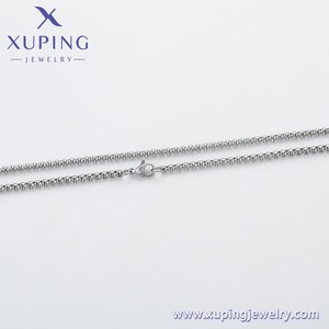T001290618 XUPING 스테인리스 스틸 화이트 컬러 투톤 예수 십자가 펜던트 박스 체인 종교 남성용 목걸이 - Product Image 6