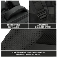 Sac à dos pour ordinateur portable imperméable Slim Oxford avec port de charge USB, grande capacité, multi-compartiments, unisexe, pour les voyages d'affaires et les sorties quotidiennes