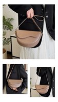 Sac à bandoulière en PU personnalisé pour femme avec chaînes et fermeture à glissière - Mode décontractée automne/hiver/été