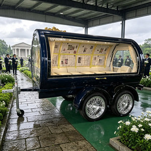 Coche Fúnebre de Estilo Vintage con Diseño Futurista, Distribución Interior Optimizada y Carrocería Distintiva para Suministros Funerarios a Nivel Mundial - Product Image 1