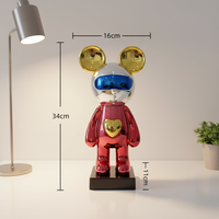 Ornements de luxe légers en forme de cœur, lapin et ours, moulés par injection et électroplaqués, pour Noël, la Saint-Valentin et le Nouvel An chinois