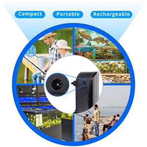 Bomba de oxígeno con batería USB recargable portátil para agua dulce y salada accesorio de pistola de lanza de pesca con tubo de piedra de aire y adaptador - Product Image 5