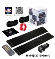 Nouvel écran LED flexible pour voiture, 120*595mm, en aluminium, étanche IP65, avec contrôle par application, pour rénovation/mise à niveau