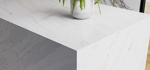 Losa de cuarzo Calacatta de estilo moderno, directo de fábrica, precio al por mayor, encimeras contemporáneas, encimeras de tocador, mesas de venas negras - Product Image 2