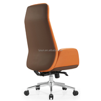 Chaise de bureau exécutive ergonomique moderne à dossier haut avec hauteur réglable pour dirigeant en similicuir PU