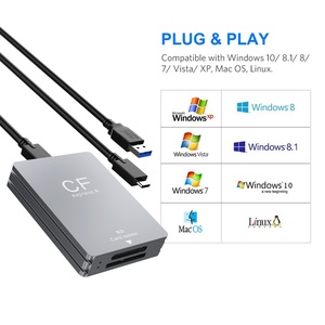 10Gbps USB 3.2 Gen 2 SINGLE SLOT cfexpress Type B SD3.0 TF เครื่องอ่านบัตรอลูมิเนียมแบบพกพา USB-C ภายในเข้ากันได้กับ <span class=keywords><strong>Windows</strong></span> Mac - Product Image 4