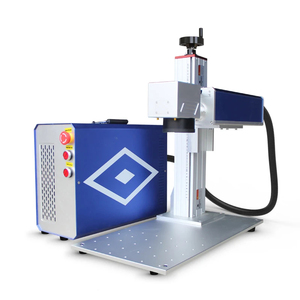 Machine de gravure et de marquage laser à fibre CNC pour impression de logos 20W-100W, compatible AI/DWG/DST, portable, de table, pour marquage profond sur métal - Product Image 1