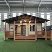 Maison conteneur extensible à double aile de 20 et 40 pieds, préfabriquée, modulaire et portable pour habitation, vacances et complexe hôtelier