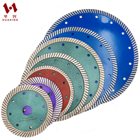 Lame de scie turbo diamantée populaire 4.5 "5" 6 "7" 8 "9" pour fournitures d'outils de coupe de granit de carreaux
