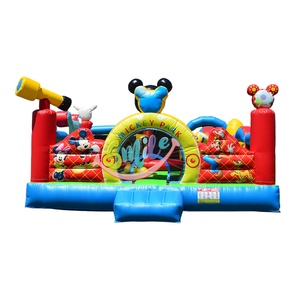 Belle Amusement En Plein Air <span class=keywords><strong>Mickey</strong></span> Parc Château Gonflable Gonflable Enfants Cavalier Air Sautant Rebond Maison Gonflable Fun City Châteaux - Product Image 1