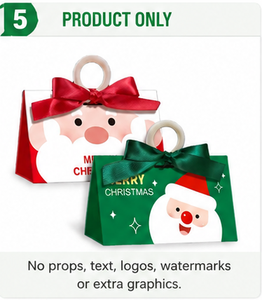 Red Green Christmas Paper <b>Gift</b> Bag with Satin Ribbon Bow Ring Handle Foldable <b>Empty</b> Mystery Blind <b>Box</b> <b>for</b> Small Beauty <b>Gift</b> - Product Image 4