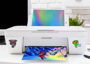 A4 dapat dicetak label hologram hewan peliharaan berperekat stiker Inkjet tahan air pencetak Laser lembar penuh topeng polos kompatibel - Product Image 3