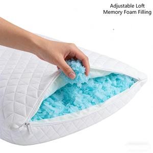 Oreiller en mousse à mémoire de forme rafraîchissante OEM, réglable en hauteur, en tissu de bambou, pour lit, taille personnalisée, soutien optimal - Product Image 1