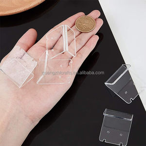 حامل حامل للأذن من الأكريليك الشفاف الحديث مع حامل عرض قرط متدلي للظهر مائل - Product Image 6
