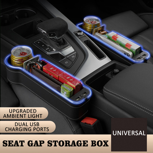 Organizador para Asiento de Coche, Caja de Almacenamiento para la Ranura del Asiento Delantero con Portavasos y Luz LED - Product Image 4